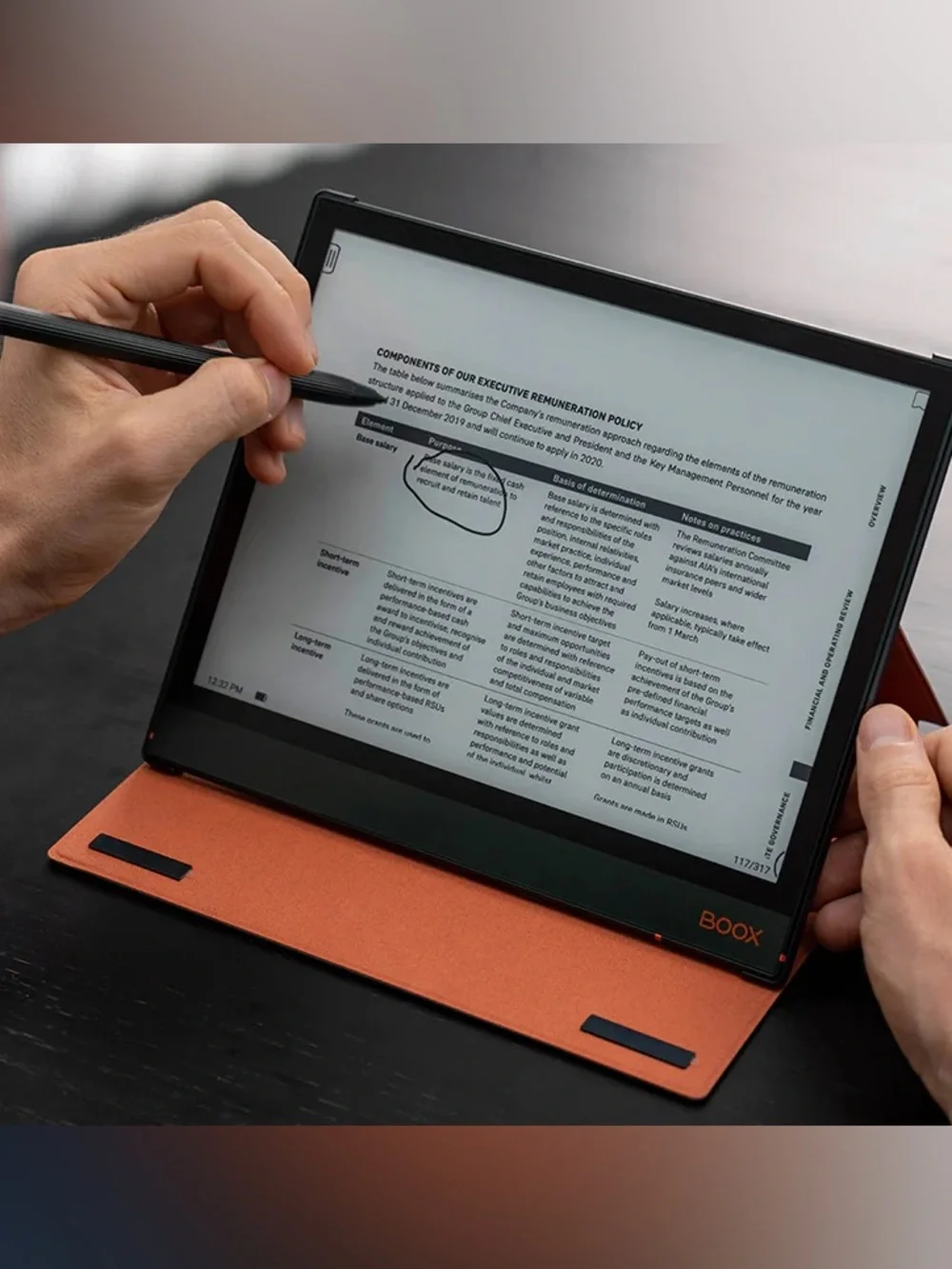 Onyx BOOX Note Air 2 Android Google  E-Ink Tablet Case Box & Stylus black work